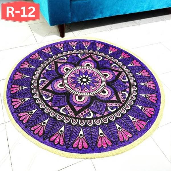 Rose Type Jute Rug FloorMat-3Feet thumbnail 2