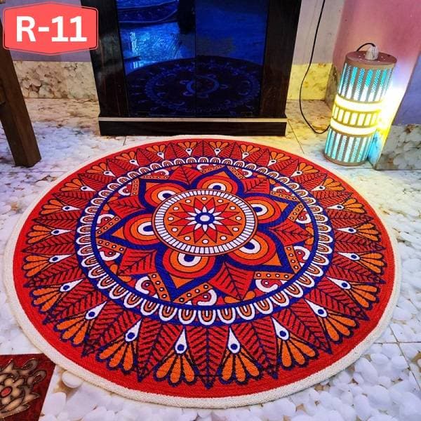 Rose Type Jute Rug FloorMat-3Feet