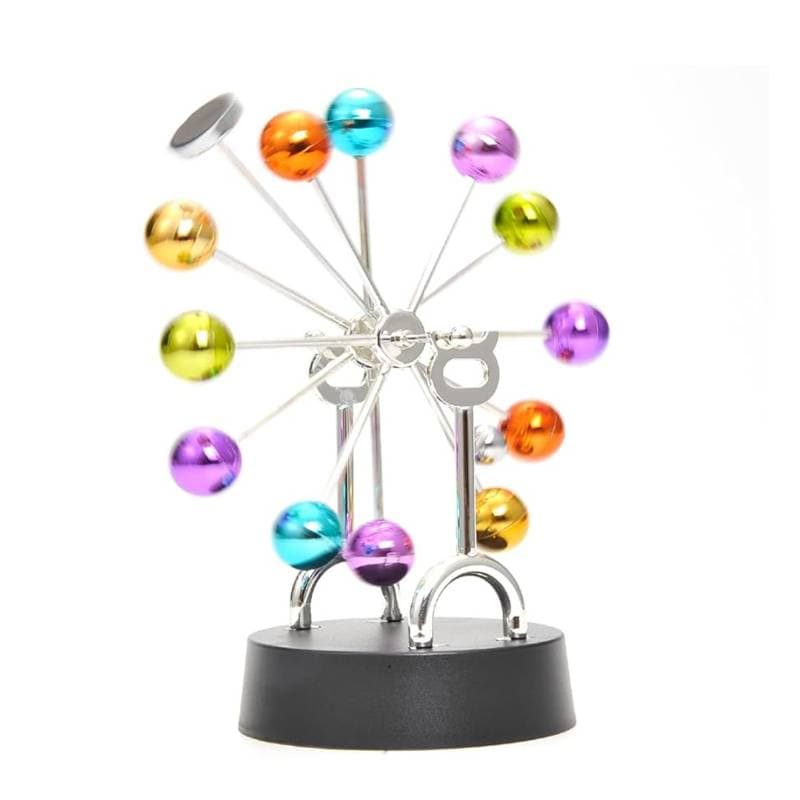 Colour Ball Perpetual Motion Astrometer Originality Desktop Office Home decorate magnetic Wiggler Ornament thumbnail 2