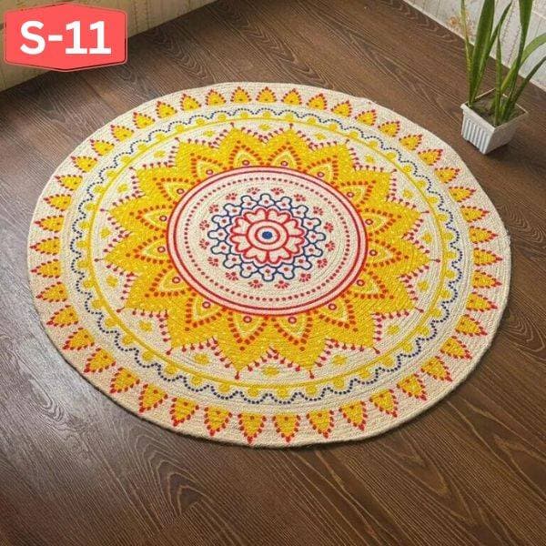 SunFlower Type Jute Rug FloorMat-3Feet thumbnail 1