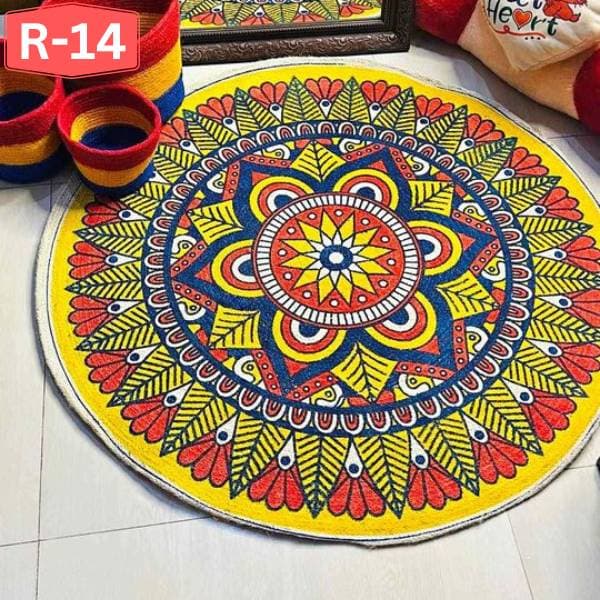 Rose Type Jute Rug FloorMat-3Feet thumbnail 3