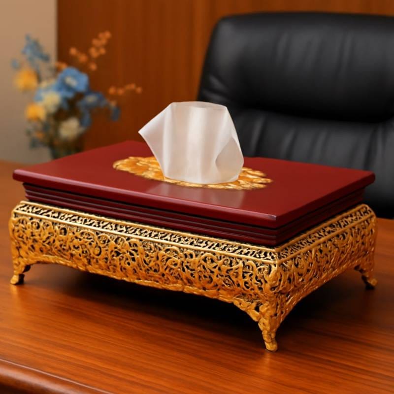 Classical Luxury Gold Plated Tissue Box
